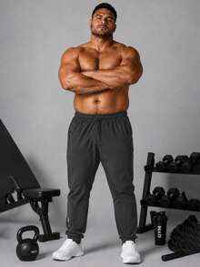 CZRLHYT Plus Size Men's Outdoor Sports Jogging Pants, All-Season, Suitable For Gym, Outdoor Activities, Casual Wear And Hiking - Dark Grey - View 2