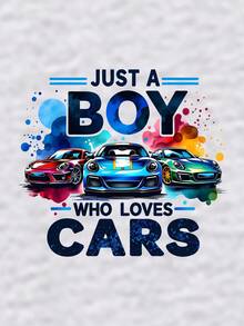 3pcs/Set Boys Car Print Crew Neck Sweatshirt, Autumn/Winter Fashion Comfortable New Style Top - Multicolor - View 5