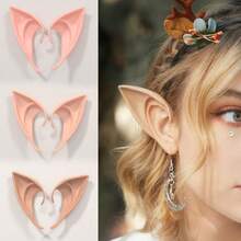 4/1pc Cosplay Elf Long Ear Props, Costume Accessories, Party Props, Elf Decoration, Latex Props, Halloween Costume Props, Fake Ears - View 6