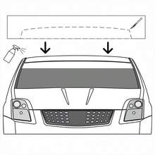 Matte Black 150cm Matte Black Car Front Windshield Sunshade Sticker Racing Style Anti-UV Sun-Blocking Strip Self-Adhesive Windshield Window Sunshade Film Modification Decorative Car Sticker - Solid Black - View 6