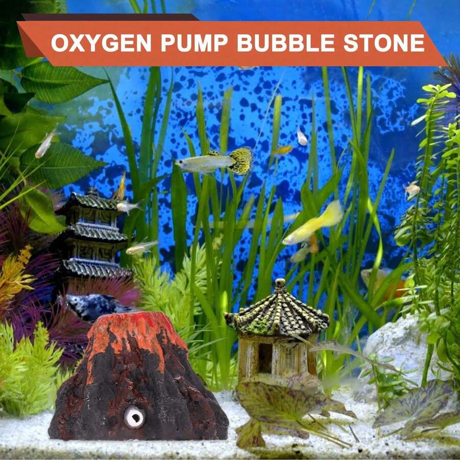 火山造型水族裝飾品,由洞穴石灰岩製成,兼具美觀與增氧功能,適合小型魚缸,天然岩石設計模擬火山形狀,優化所有水族寵物的棲息環境 - A型 - 查看 1