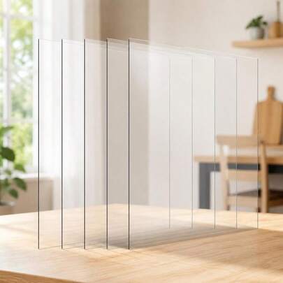 Polyethylene Terephthalate Panels 24 X 36 Inch For Picture Frame Glass Replacement, Craft Projects, Display Cases, 0.04 Inch Thick Clear Flexible Plastic Board 5-Pack Easy Cut Transparent Sheets-XY391466