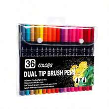 Classic Best-Selling 4-Color/6-Color Fluorescent Markers, Dual-Tip, Fluorescent Pens, No Bleeding, Water-Based, Quick-Drying School Office Journal Supplies - Sets - View 9