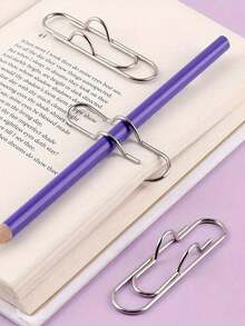 1/3/6PCS Creative Pen Clip Notebook Pen Insert Office Stationery Accessories For Convenient Carrying Pen Holder Pen Buckle Multi Functional Paper Clip, Learning Supplies - A - View 4