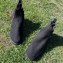 Bota Vaquejada Premium Couro Legitimo Botinas Unissex Rodeio Country Cowboy Solado Borracha Couro Nobuck - Preto - Visão 8