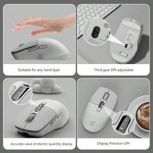 EWEADN Q1 Wireless Bluetooth Silent Mouse Ergonomic Design For Women Laptop Office Gaming Rechargeable - View 9