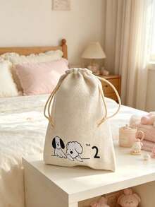 Cute Cartoon Print Travel Storage Bag Lightweight Mesh Clothes Packing Cubes Portable Zipper Shoe Bag Drawstring Underwear Cosmetic & Makeup Pouch - View 5