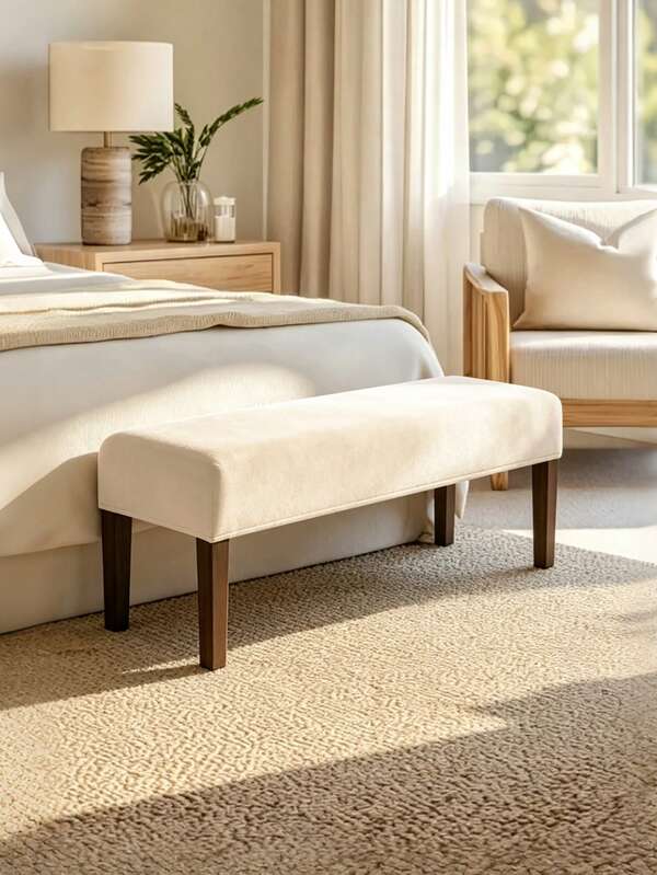 Silver Fox Velvet, Bench, Rope, Elastic Full Package, Piano, Stool Cover, Dust And Wear Resistant, Shopping Mall Shoe Stool Cover, Furniture, Piano Stool Cover, Simple And Casual