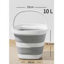 10L Thickened Foldable Portable Bucket, Multi-Purpose Storage Bucket, Suitable For Car Washing, Camping, Fishing, Home Cleaning And RV, Space-Saving Home Cleaning Tool - Multicolor - View 13