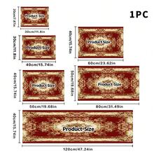 1pc Dish Drying Mat, Coffee Machine Mat, Burgundy European Classical Floral Peony Pattern With Luxury Scroll Border, Multi-Purpose Drainage Mat, Home Gift, Tabletop Decor - XYLSD-649 - View 17