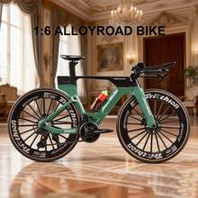 全新 1:6 比例逼真公路單車模型擺飾，精緻合金創意人偶，限量版聖誕/復活節生日男孩禮物，桌面奢華裝飾，多色迷你賽車玩具模型，收藏級玩具 - 彩色 - 查看 6