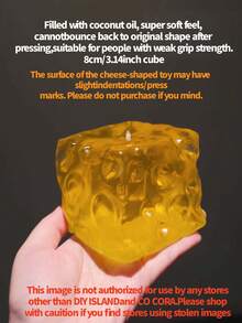 Glacier Jumbo Clear Cheese Squishy Toy - Multicolor - View 27