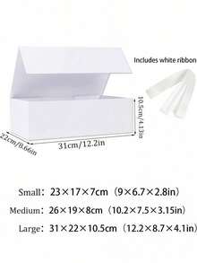 Extra Large White Gift Box With Lid, Suitable For Gifts, Bridesmaid Invitations, Clothing And Large Items - A - View 7