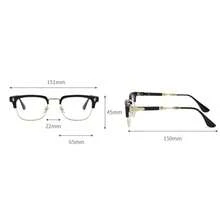 1 Pair Fashion Half-Frame Retro Luxury High-End Unisex Glasses, TR Material, Transparent, Suitable For Indoor TV Watching, Gaming, Computer Use, Commuting, Protection. Bohemian All Seasons - Clear - View 4