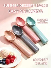 1pc Premium Non-Stick Ice Cream Scoop - Ice Cream Scoop, Fruit Scoop, Yogurt Pudding Scoop, Suitable For Kitchen, Home Decor, Home Supplies, Home Essentials, Kitchen Essentials, Gift For Women, Gift For Men, Gift For Mother, Gift For Father, Gift For Grandfather, Gift For Grandmother - Multicolor - View 5