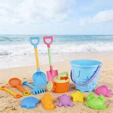 13pcs Children's Beach Toy Set, Suitable For Babies Aged 18 Months And Above For Water Play, Sand Play, And Digging Tools Including Shovels And Buckets. The Perfect Summer Gift For Kids, With Random Colors And Styles - Multicolor - View 2