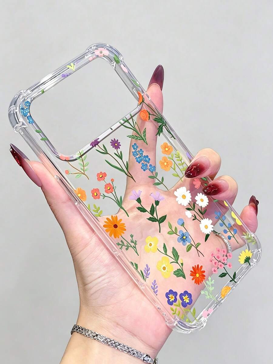 1件花卉圖案手機殼,四角防摔保護,相容 iPhone 17 Pro、16e、16 Pro、15 Pro、14、13、12、11、XR、XS Max;相容 Galaxy S26、S25、S24、S23、A16、A35/A25、A57;相容 Pixel 10、9、8、7;相容 G85;相容 Infinix Hot 50 Pro+。清新夏季配件,適合送禮或個人使用。 - 無色 - 查看 1