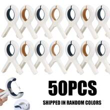 50/20/10/6/2pcs Set Extra Large Heavy Duty Beach Towel Clips, Strong Grip, Suitable For Beach Chairs, Pools, Boats, Beach Loungers; Cruise, Picnic, Travel Outdoor Towel Fixing Clips; Windproof Waterproof Drying Clips, Blue - Multicolor - View 1