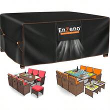 Patio Furniture Set Cover Waterproof, Outdoor Dining Coffee Table Chair Covers Rectangular, Heavy Duty Outside Weatherproof Sectional Set Covers 74" Lx 47" X 28" H Black - Multicolor - View 1