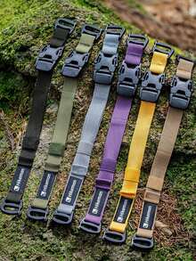 Multicolor Adjustable Nylon Camping Lashing Strap With Quick Release Buckle, Outdoor Gear Fixing Band, For Backpack, Sleeping Pad Mat, Tent Accessory, Hiking, Autumn Trip, Travel Load Securing Storage Supplies - Multiple Styles - View 5