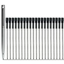 Portable Mini Pocket Metal Twist Ballpoint Pen, 20Pcs Blue & Black Ink Refills Included, Smooth Writing Stationery For School Office Daily Use - Pen With 10 Refills - View 8