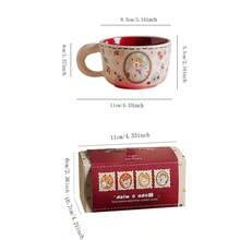 Cốc gốm họa tiết hoa mèo dễ thương, Cốc gốm chất lượng cao, Cốc cà phê/nước sử dụng tại nhà và văn phòng, Cốc ăn sáng - Nhiều màu - Xem 9