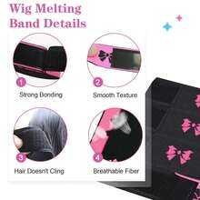 Elastic Band For Wig Edges Wrap Wig Band Lace Melting Band To Lay Edges Baby Hair Edge Adjustable Wig Melt Bands, Halloween - View 7