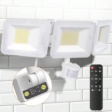 人感センサーライト LEDセンサーライト 屋外 42w【リモコン操作 常時点灯機能】4200LM 高輝度 人感センサー投光器 IP66防水 夜間センサーモードと24Hセンサーモード 防犯照明 駐車場 玄関灯 倉庫 町内の防犯灯 PSE認証済 - 100W - チェックする 2