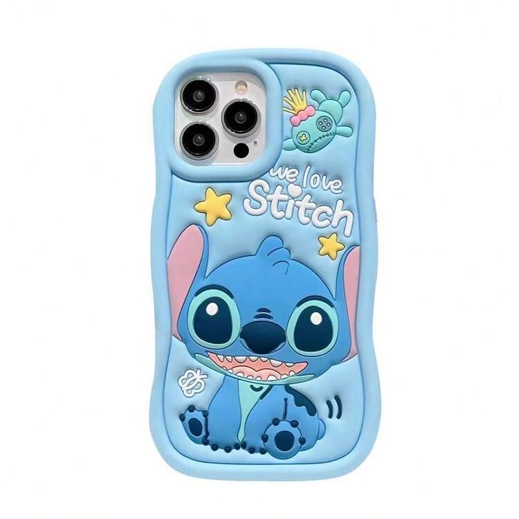 Disney 3D Stitch 矽膠泡泡手機殼，可愛卡通防震保護殼，適用於 iPhone 18 Pro Max、18 Pro、 12、 12 Pro、 13 Pro/14 Pro/15 Pro、 12 Pro Max/13 Pro Max/ 14 Pro Max/ 15 Pro Max、 14 Plus/15 Plus、 16、 16 Pro/Pro Max/Plus、 17 Pro/Pro Max - 藍色 - 查看 10