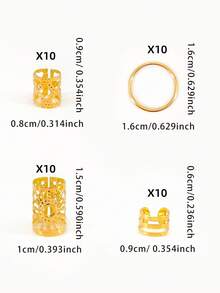 40个复古镂空金属发夹、发卡、发圈、发饰，适合夏季编发、头部装饰、发卡、假日、旅行、节日、派对等场合。 - 金色 - 查看 9