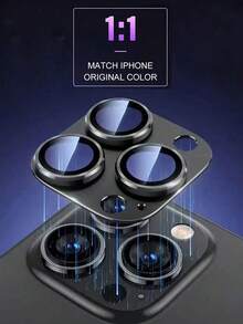 适用于 16/15/14/13/12/11 Pro Max/15/14/12/13/11 Pro 的摄像头镜头保护膜，坚固耐用，兼容保护壳，高清钢化玻璃，防摔保护，生日/送礼佳品，合金金属钢化玻璃全覆盖，镜头保护膜，手机配件，防水、防震、防刮、防指纹 - 黑色 - 查看 4