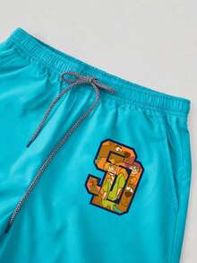 Strevion SCOOBY-DOO Men's Cartoon Print Short Sleeve Shirt And Drawstring Pocket Casual Shorts Set - Multicolor - View 5