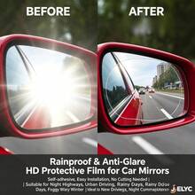 6pcs Waterproof Anti-Fog Rearview Mirror PVC Film - Clear Vision, Suitable For Car Interior Rearview Mirror, Car Side Mirror, Rainproof Durable, High Definition High Transparency Anti-Glare Anti-Scratch, Perfect Enhancement Of Vehicle Appearance - Multicolor - View 2