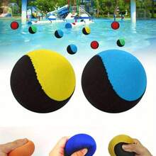 1pc Water Floating Ball - Elastic Beach Ball, Colorful Soft Elastic Pool Ball, Suitable For Swimming Pool, Beach And Outdoor Activities | Fun Pool Accessory, Beach Essential, Pool Float - Multicolor - View 1