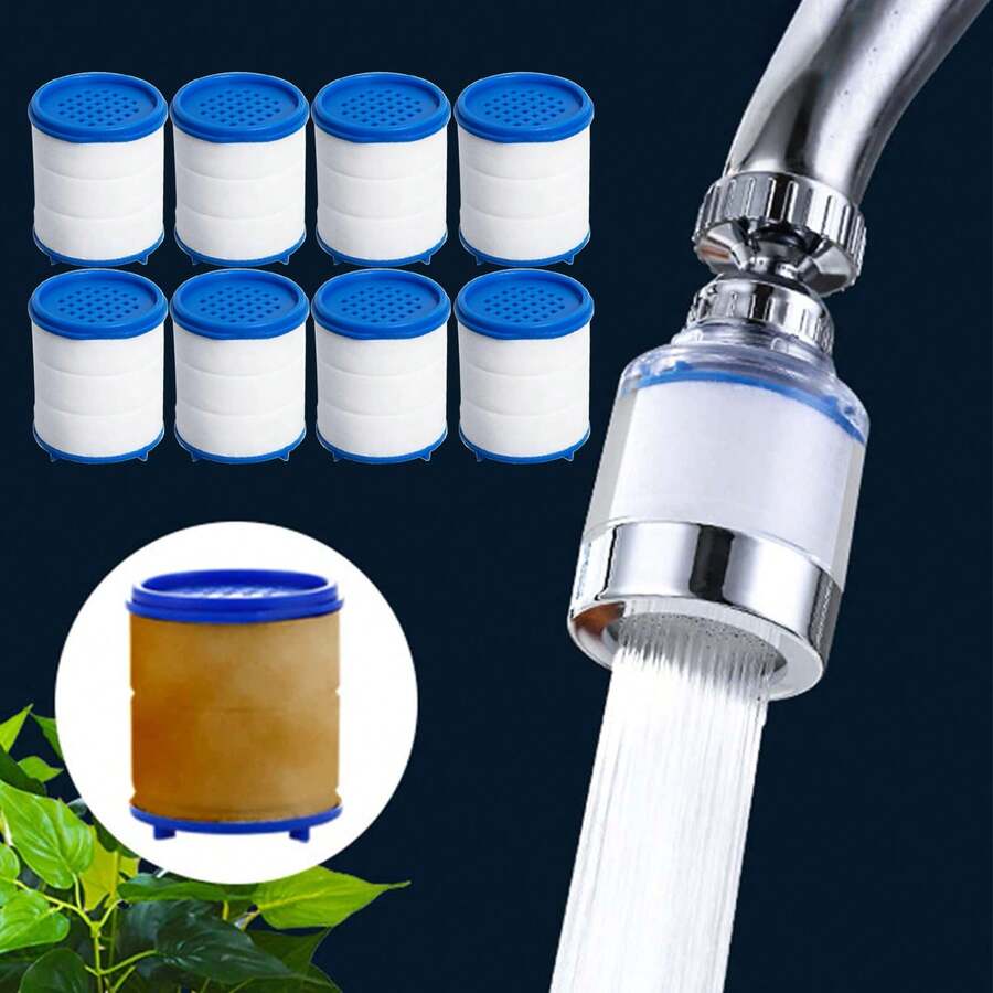 1 buah Filter Keran Kamar Mandi, Filter Keran, Pemurni Filter Keran Putar, Filter Air Wastafel Dapur untuk Menghilangkan Klorin, Fluorida, Logam Berat, dan Air Sadah dari Dapur dan Kamar Mandi Rumah