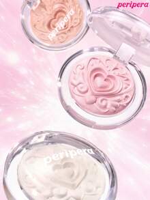 Peripera 3.5g MOODLIKE HIGHLIGHTER POWDER ,With Brush For Free, Glowy Shimmer Finish, Smooth Texture, Esay To Blend, Long-Wearing Transfer-Resistant Formula, Stays Luminous All Day Without Fading Or Creasing - 01 Shell Glaze - View 3