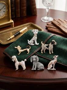 Enamel Rhinestone Dog Brooches - Classic Animal Pins For Women Unisex Casual Party Jewelry Accessories / Friends Gifts Badges Decoration - Dog - View 6