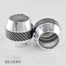 1 Set Of 2 Aluminum Alloy Front Fork Shock Cups, Carbon Fiber Texture Decor Fork Guard, Anti-Collision Mod Parts Fit Dirt Bike Motorcycle Electric Scooter - A - View 10