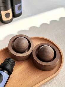 1pc Elegant Wooden Aroma Diffuser, Suitable For Home, Office And Car, Perfect As Desktop Or Car Interior Decoration, Ideal Housewarming, Holiday And Moving Gift, Enhance Atmosphere - Multicolor - View 3
