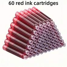 60 Ink Sacs 3.4 Mm Supplementary Ink Cartridges,Available In Black, Blue And Red Colors, Packed In Tubular Containers,Suitable For Replacing Pen Tips For Writing Purposes, Belonging To School Supplies - Ink Cartridges - View 13