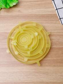 1/6pcs Silicone Stretch Lids, Food Bowl Covers, Reusable Food Saver Lids, Expandable Multi-Function Fruit & Vegetable Fresher Covers, Sealing Lids, Food Storage Containers, Reusable, Kitchen Accessories, Kitchen Storage Essentials, Tableware, Silicone Bowl Covers, Microwave Covers, Sealing Lids, Silicone Sealing Lids, Household Items - Multicolor - View 19
