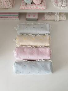 1pc Korean Style Pink Bow Lace Pencil Case, Ins Minimalist Large Capacity Stationery Storage Pencil Pouch,Back To School Season - Multiple Styles - View 8
