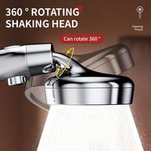 Silver Handheld Shower Head Set With On/Off Button, Flexible Hose And Adhesive Wall Mount, Bathroom Accessory - Shower Head - View 8