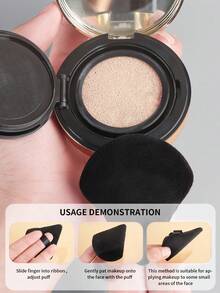 1pc Large Gradient Fluffy Round Head Powder Brush & Puff 13pcs Set, 11pcs Makeup Sponge & Puff Set, Silicone Cleaning Brush Bowl, Multi-Functional Makeup Tools For Setting Powder, Blush And Loose Powder - Multicolor - View 4