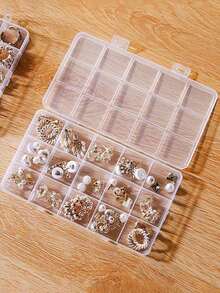 1pc Portable Girls Jewelry Box, Multi-Layer Transparent Storage Box, Commemorative Gift Box, Can Store Earrings, Rings, Accessories, Desktop Storage Items, Suitable As Back To School Gift For Girls, Home, School, Office, Student Places, - Multicolor - View 3