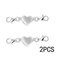 Heart-Shaped Magnetic Necklace Clasp And Closure, Magnetic Converter For Jewelry Making Supplies, Necklace And Bracelet Extension Chain Connector - Multicolor-c - View 6