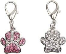 XKSRWE Dog Cat Collar Charm Rhinestones Paw Pendant Pet Accessory Jewelry - ColorA - View 4