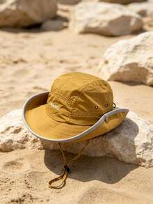 1pc Personalized Lightweight Sun Hat, Customizable Embroidered Name/Text Beach Hat, Unisex, Wide Brim, Breathable Fabric, Perfect For Outdoor Activities And Beach Travel, Hiking, Fishing Bucket Hat - Multicolor - View 8