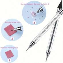 1/3pcs Glitter Liquid Rhinestone Pen, Multi-Color Crystal Gem Dotting Pen, Crystal Gemstone Adhesive Pen, Universal Nail Art Decoration, Diamond Painting Craft, Rhinestone Set, Crystal Art Supplies, Autumn Decoration, College Essential, Women's Gift, Home Necessity, Room Decor Aesthetic, Home Christmas Decoration, Bedroom Decor, Desk Accessories, Bathroom Decor, Wall Decor, Gift, Wedding Decoration - A - View 11