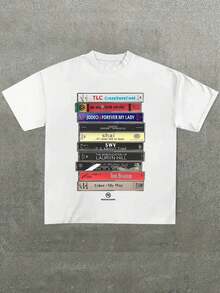 Vintage Women's T-Shirts, Summer Tops - 白色 - 查看 1